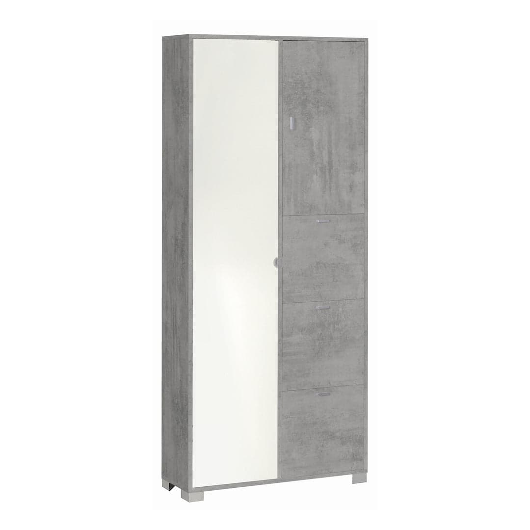 Armadio multifunzione 5 ante con scarpiera e anta a specchio – 83x29x190 cm - 2