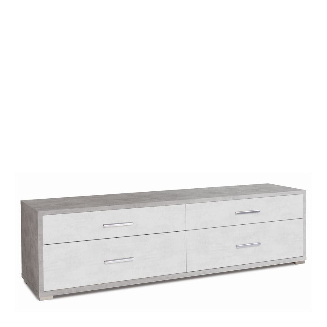 Cassettiera moderna 4 cassetti, minimal e ampia superficie d’appoggio – 179x47x50 cm - 2