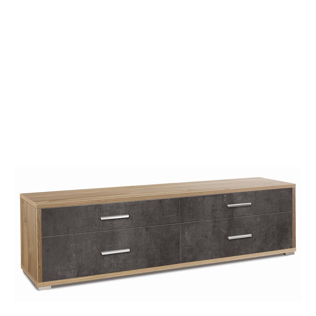 Cassettiera moderna 4 cassetti, minimal e ampia superficie d’appoggio – 179x47x50 cm - 4