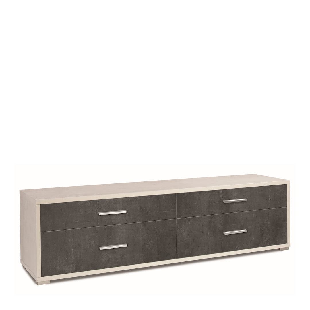 Cassettiera moderna a quattro cassetti ideale come porta TV - 50 x 179 x 47 cm - 22
