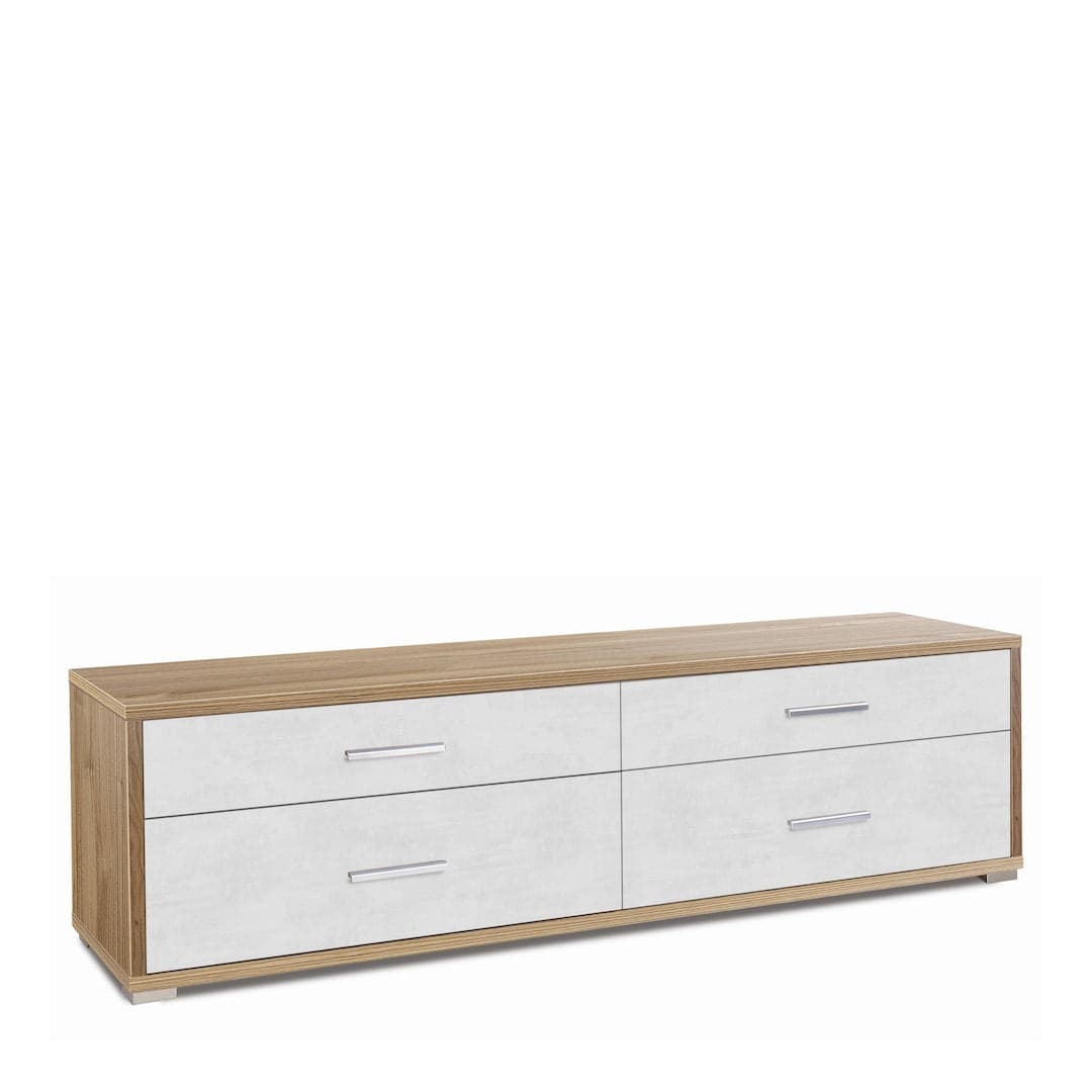Cassettiera moderna a quattro cassetti ideale come porta TV - 50 x 179 x 47 cm - 5