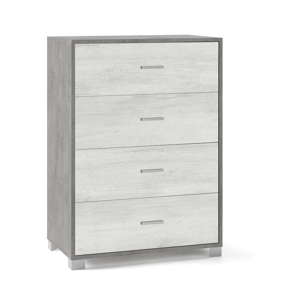 Cassettiera moderna 4 cassetti con design minimal e struttura resistente – 80x47x112 cm - 5