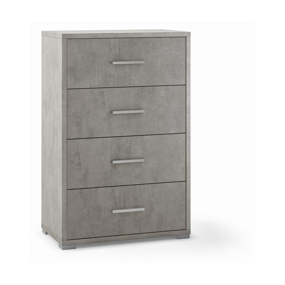 Cassettiera moderna 4 cassetti con ampio spazio contenitivo – 71x41x110 cm - 11