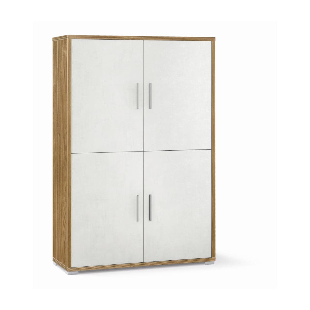 Armadio moderno 4 ante con struttura resistente e ripiani regolabili – 108x41x161 cm - 15
