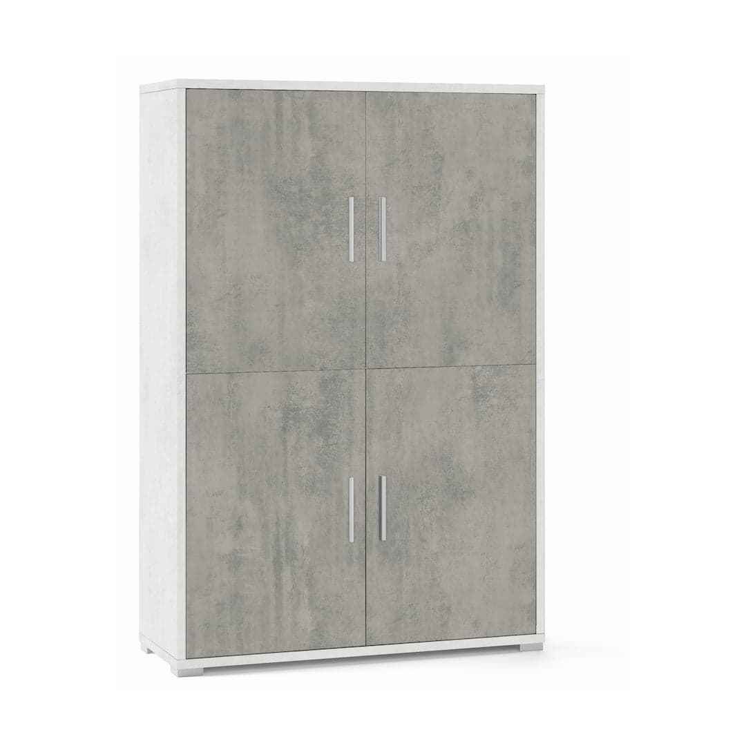 Armadio moderno 4 ante con struttura resistente e ripiani regolabili – 108x41x161 cm - 16