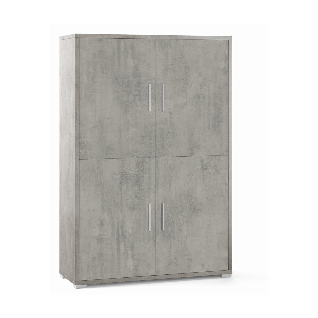 Armadio moderno 4 ante con struttura resistente e ripiani regolabili – 108x41x161 cm - 11