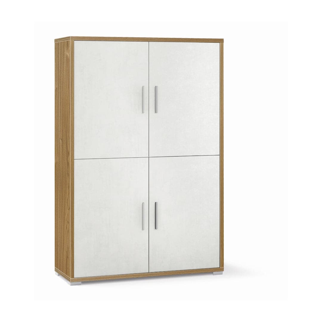 Armadio moderno 4 ante con struttura resistente e ripiani regolabili – 108x41x161 cm - 5