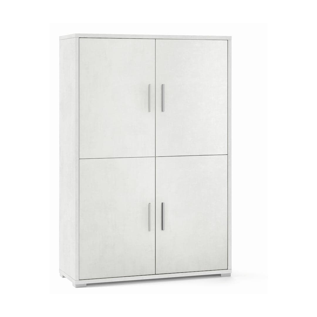 Armadio moderno 4 ante con struttura resistente e ripiani regolabili – 108x41x161 cm - 9