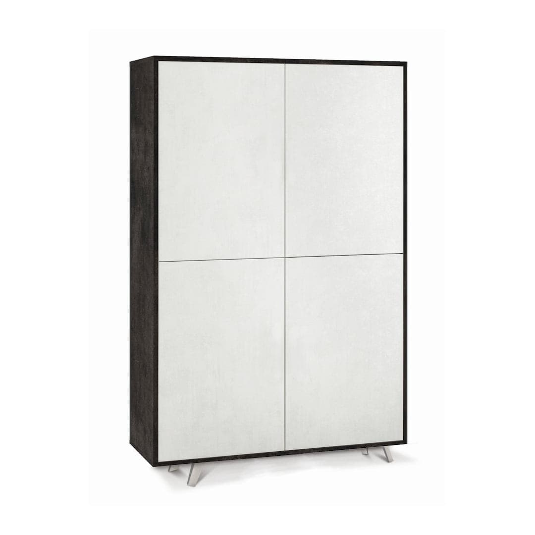 Madia moderna 4 ante con apertura push-pull – 108x41x161 cm - 4