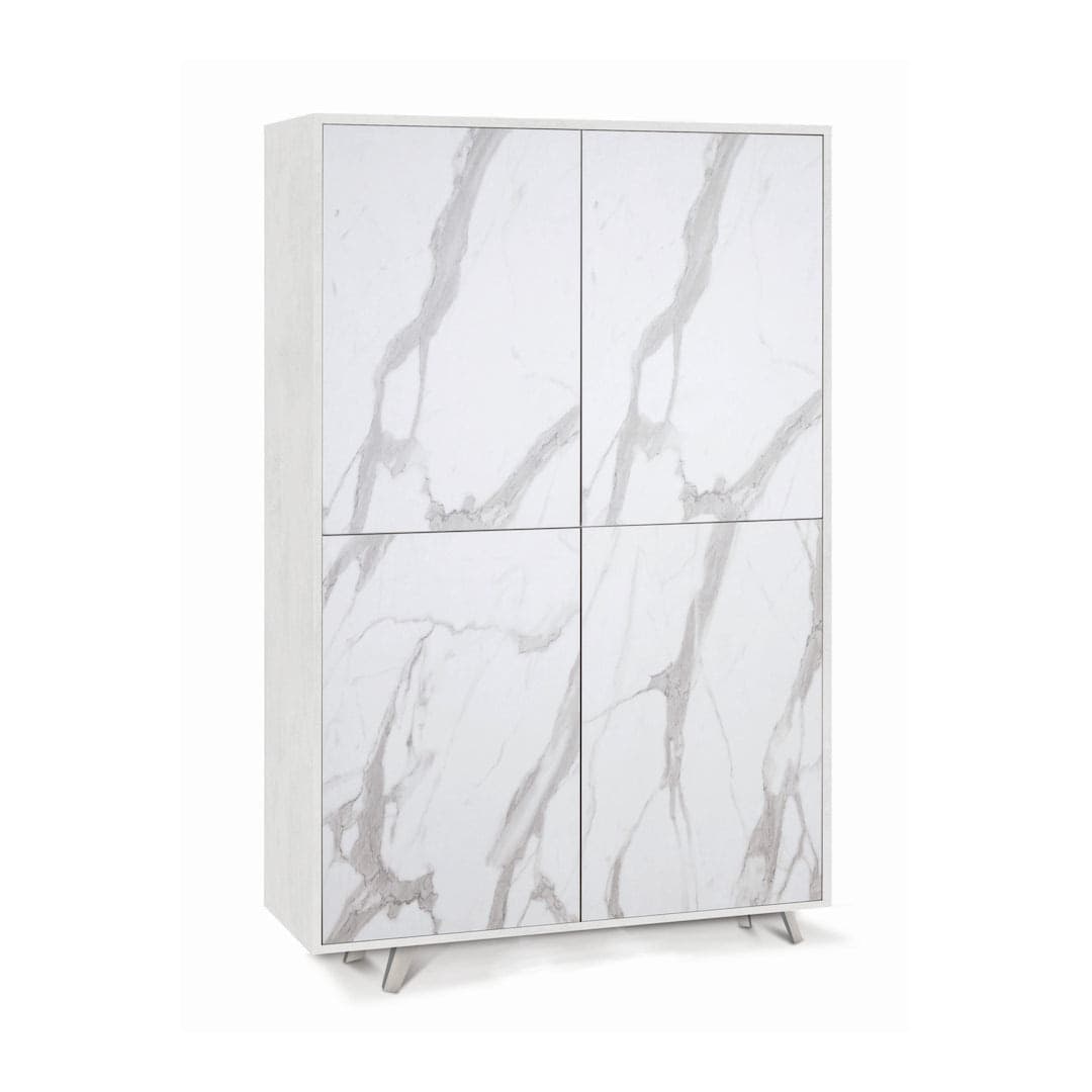 Madia moderna 4 ante con apertura push-pull – 108x41x161 cm - 5