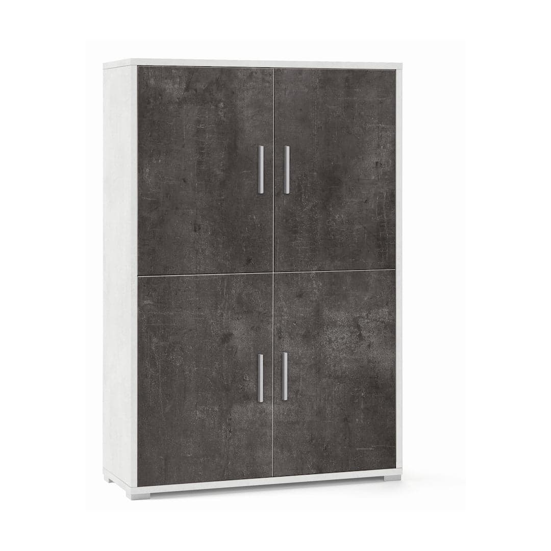 Armadio a quattro ante con ripiani regolabili - 161 x 108 x 41 cm - 18