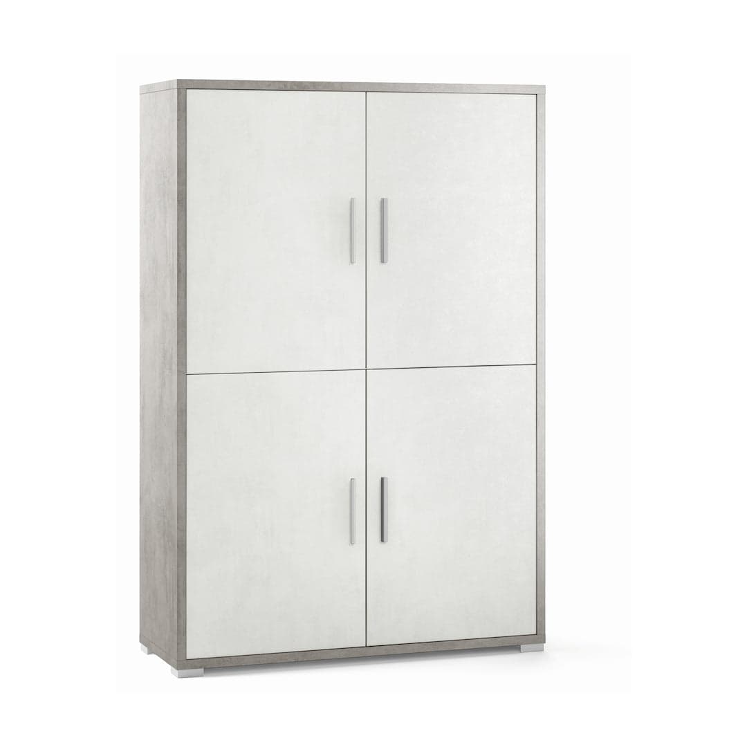Armadio a quattro ante con ripiani regolabili - 161 x 108 x 41 cm - 2