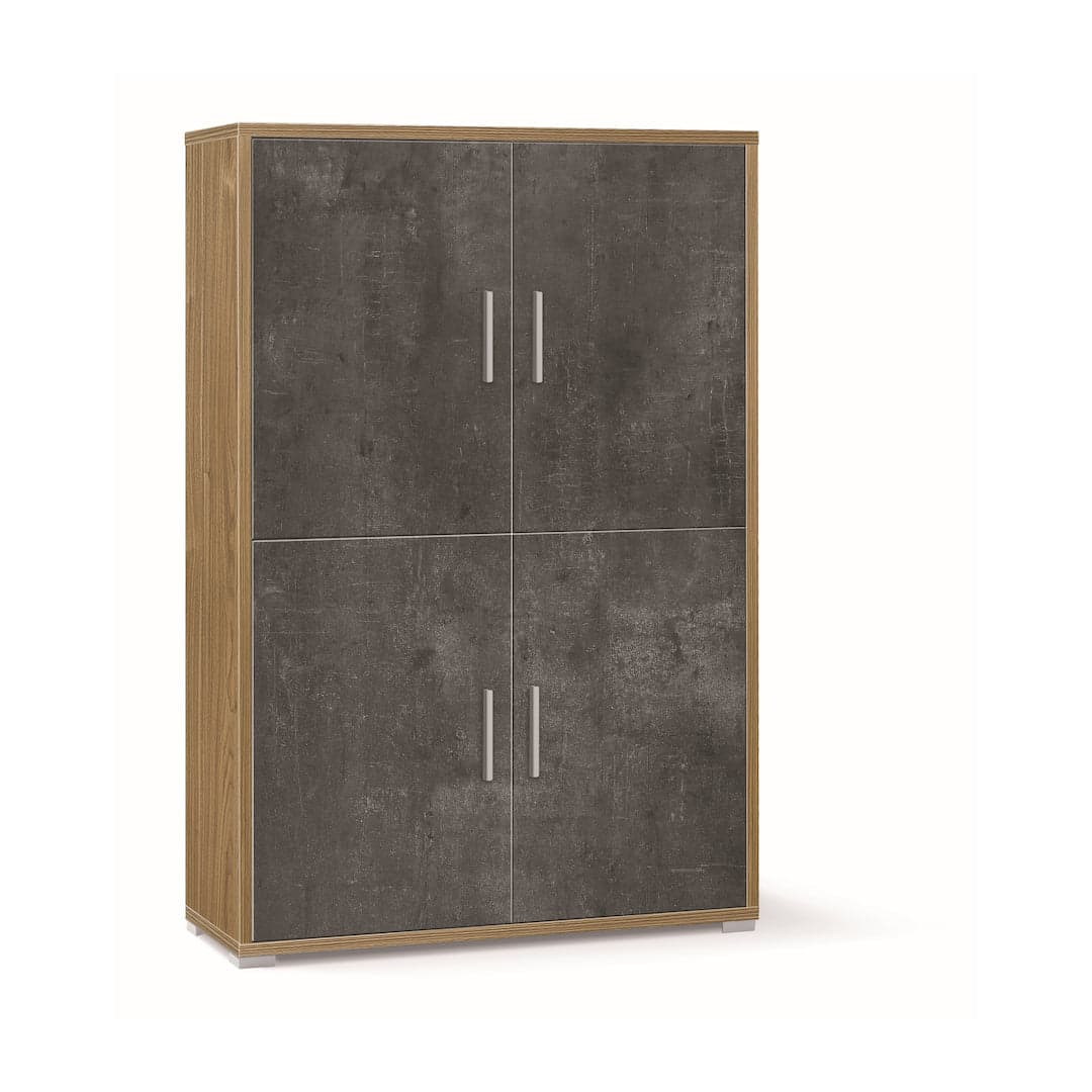 Armadio a quattro ante con ripiani regolabili - 161 x 108 x 41 cm - 4
