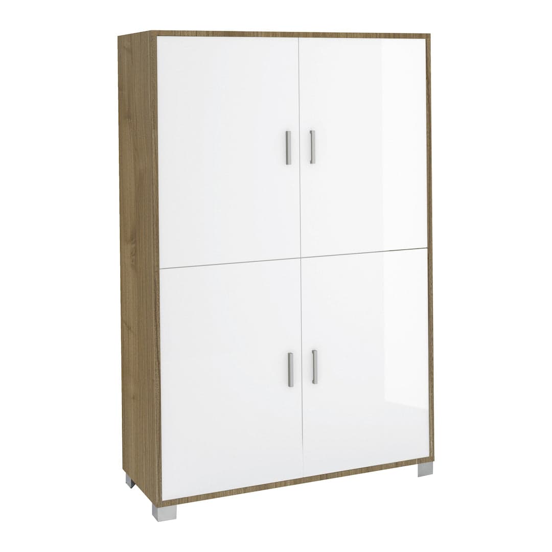 Armadio a quattro ante con ripiani regolabili - 162 x 107 x 41 cm - 32