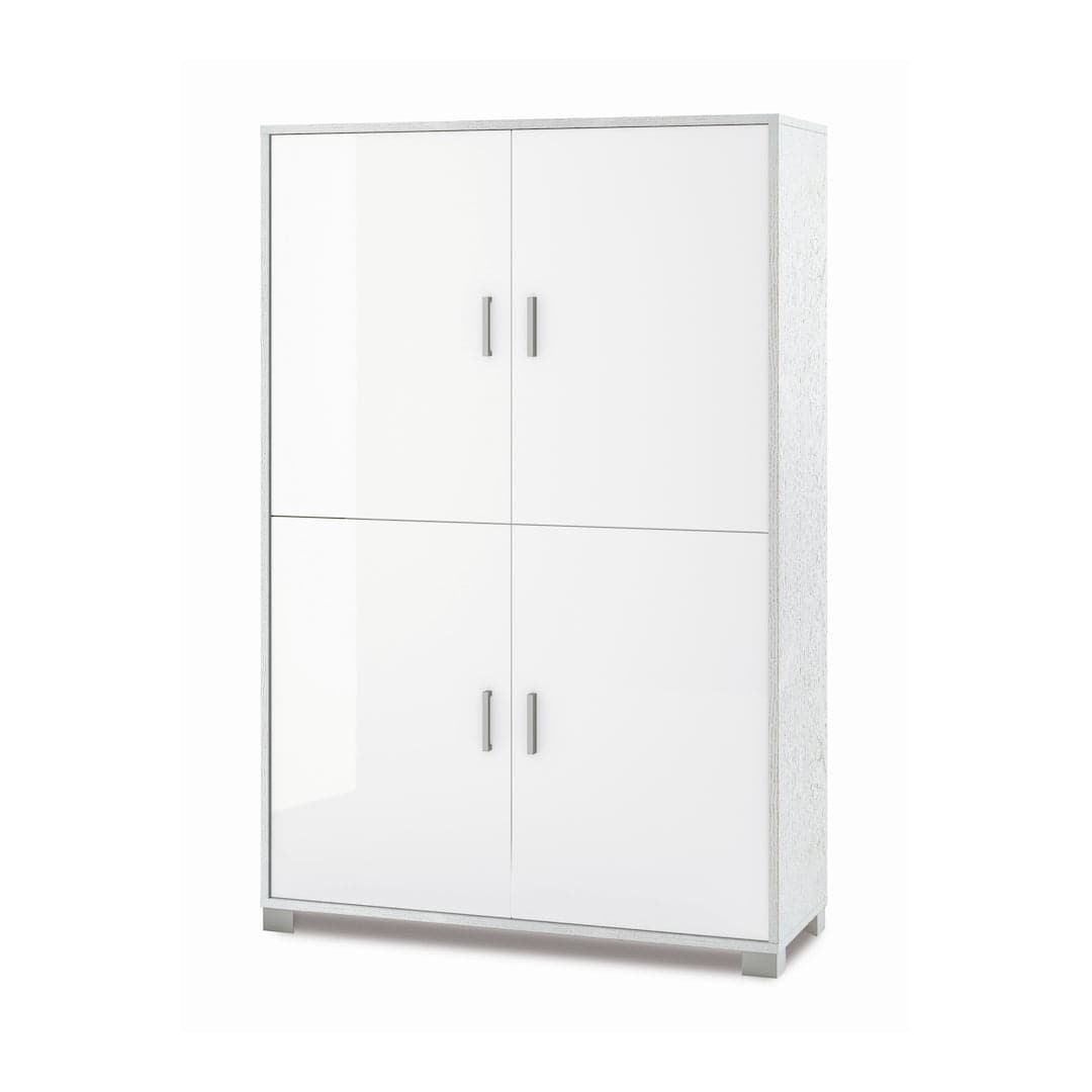 Armadio moderno 4 ante con struttura resistente e ripiani regolabili – 107x41x162 cm - 21
