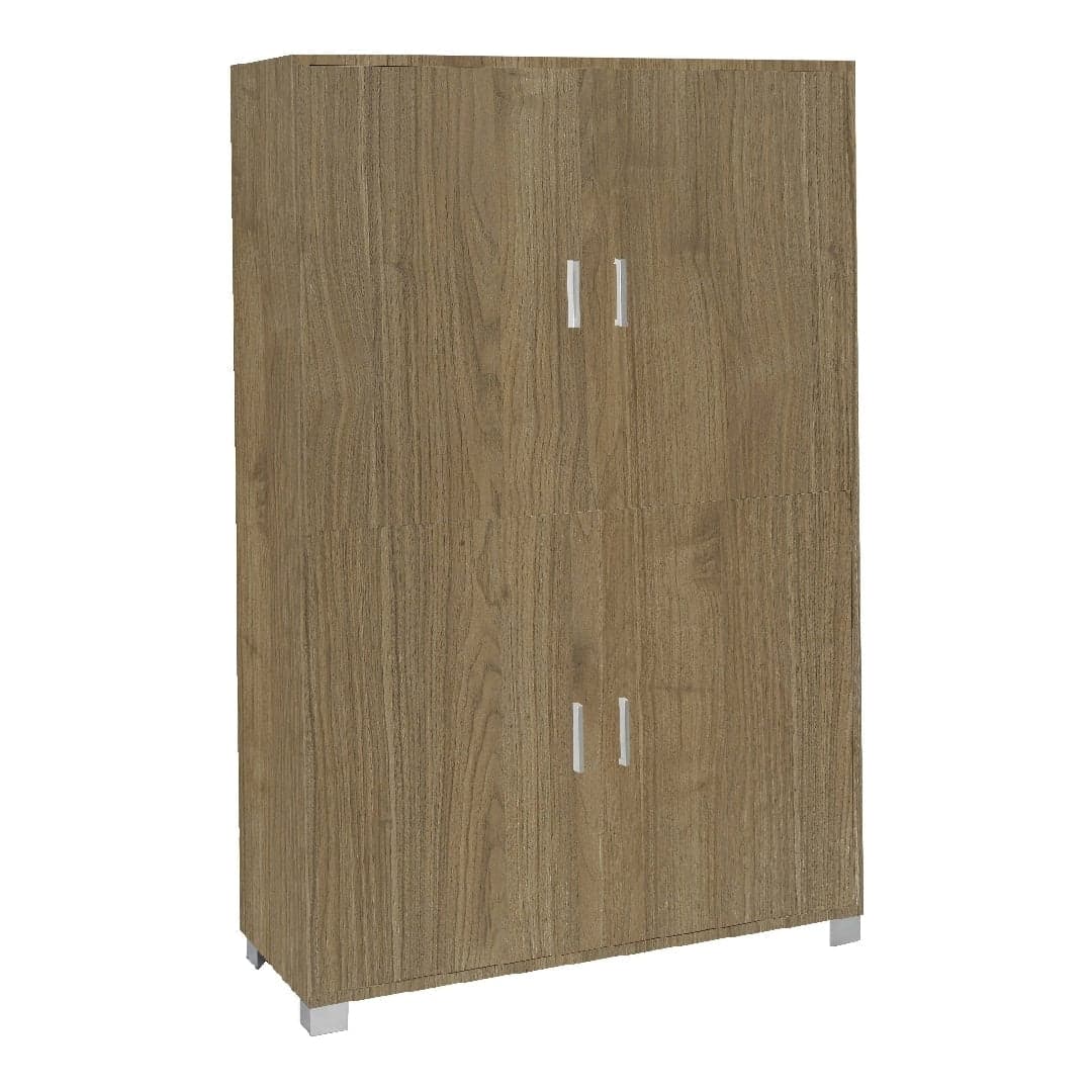 Armadio moderno 4 ante con struttura resistente e ripiani regolabili – 107x41x162 cm - 18
