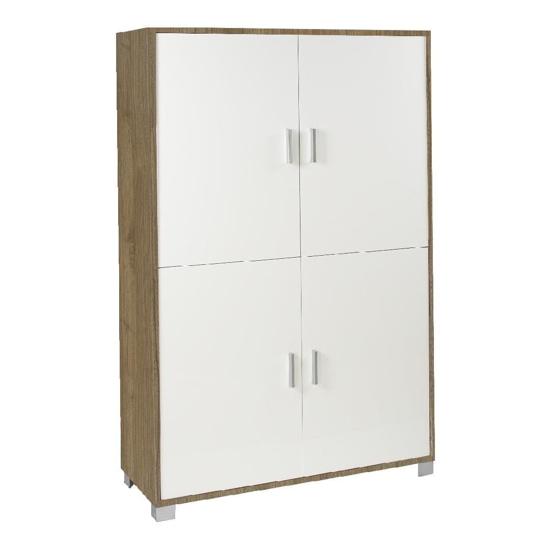 Armadio moderno 4 ante con struttura resistente e ripiani regolabili – 107x41x162 cm - 3