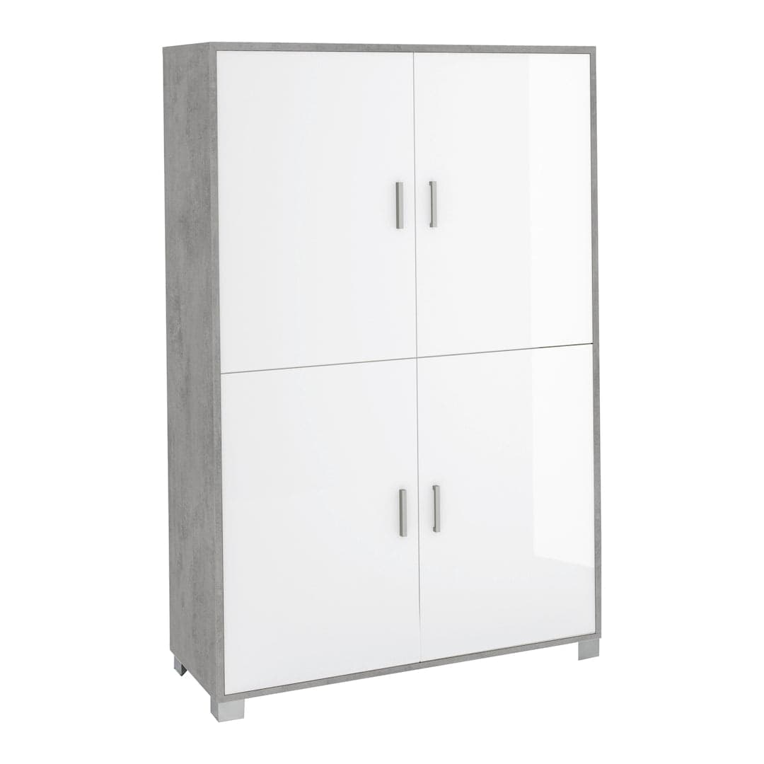 Armadio moderno 4 ante con struttura resistente e ripiani regolabili – 107x41x162 cm - 8