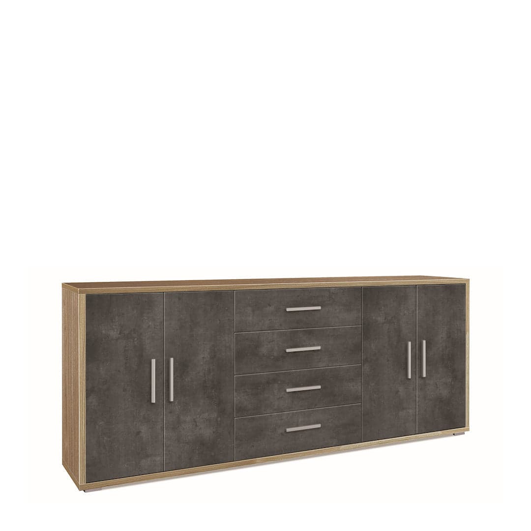 Madia a quattro ante e quattro cassetti - 84 x 203 x 41 cm - 16