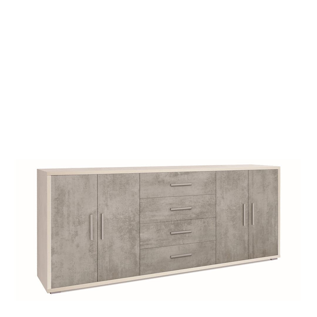 Madia a quattro ante e quattro cassetti - 84 x 203 x 41 cm - 18