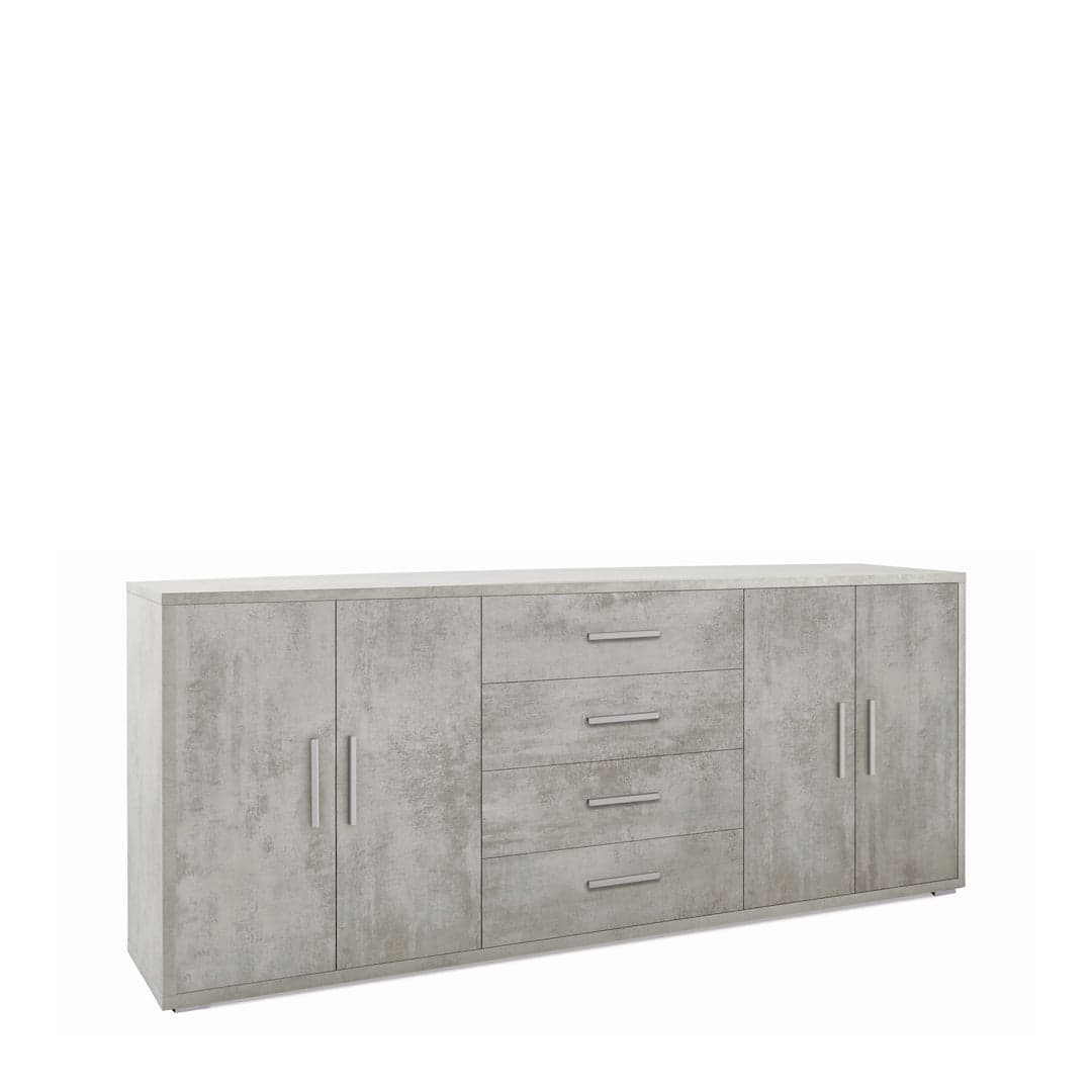 Madia a quattro ante e quattro cassetti - 84 x 203 x 41 cm - 12