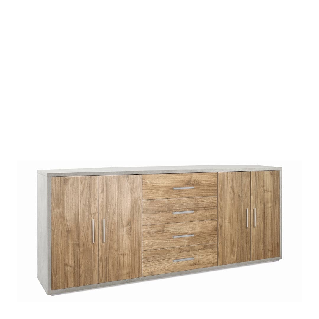 Madia a quattro ante e quattro cassetti - 84 x 203 x 41 cm - 2