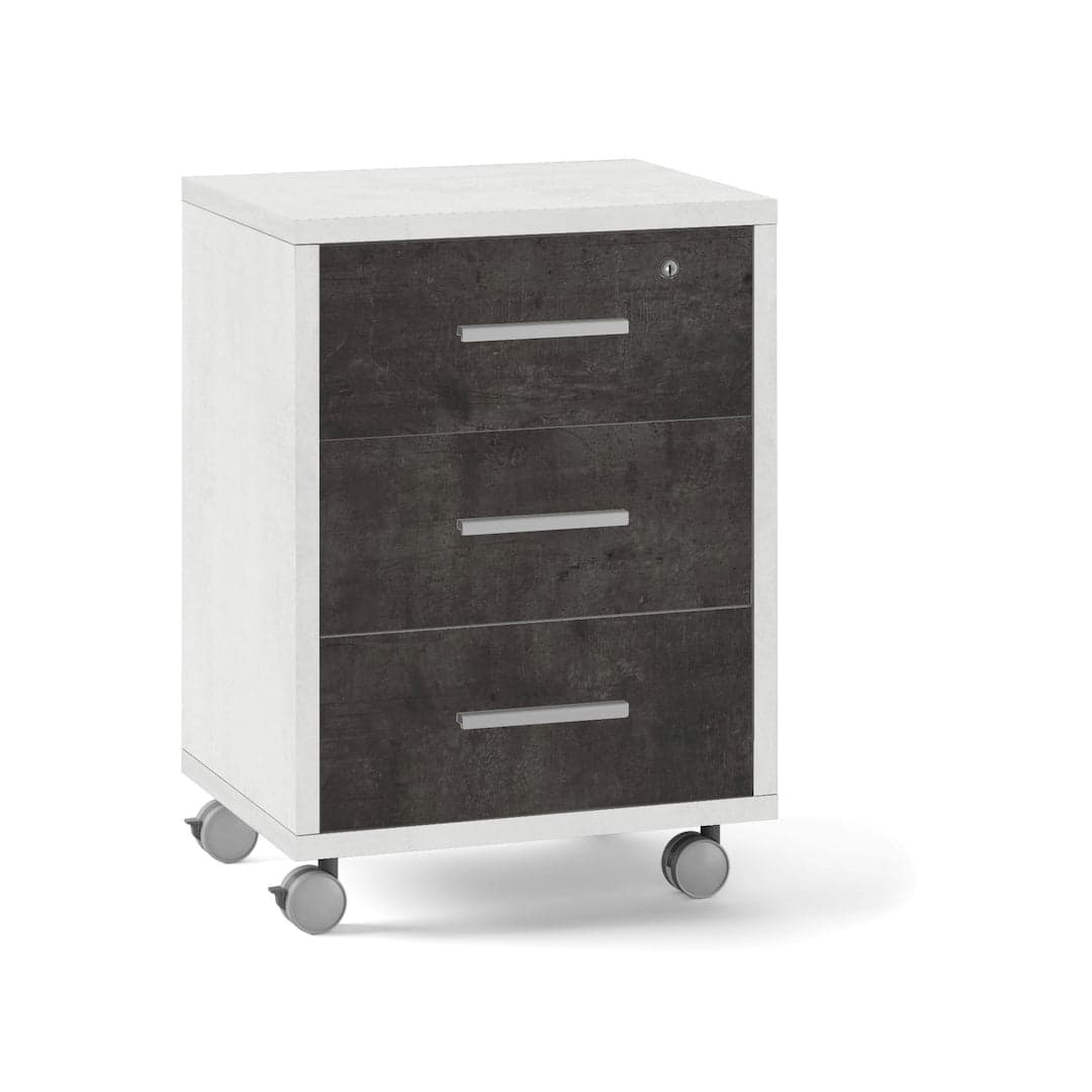 Cassettiera 3 cassetti su ruote con serratura – 51x41x71 cm - 18