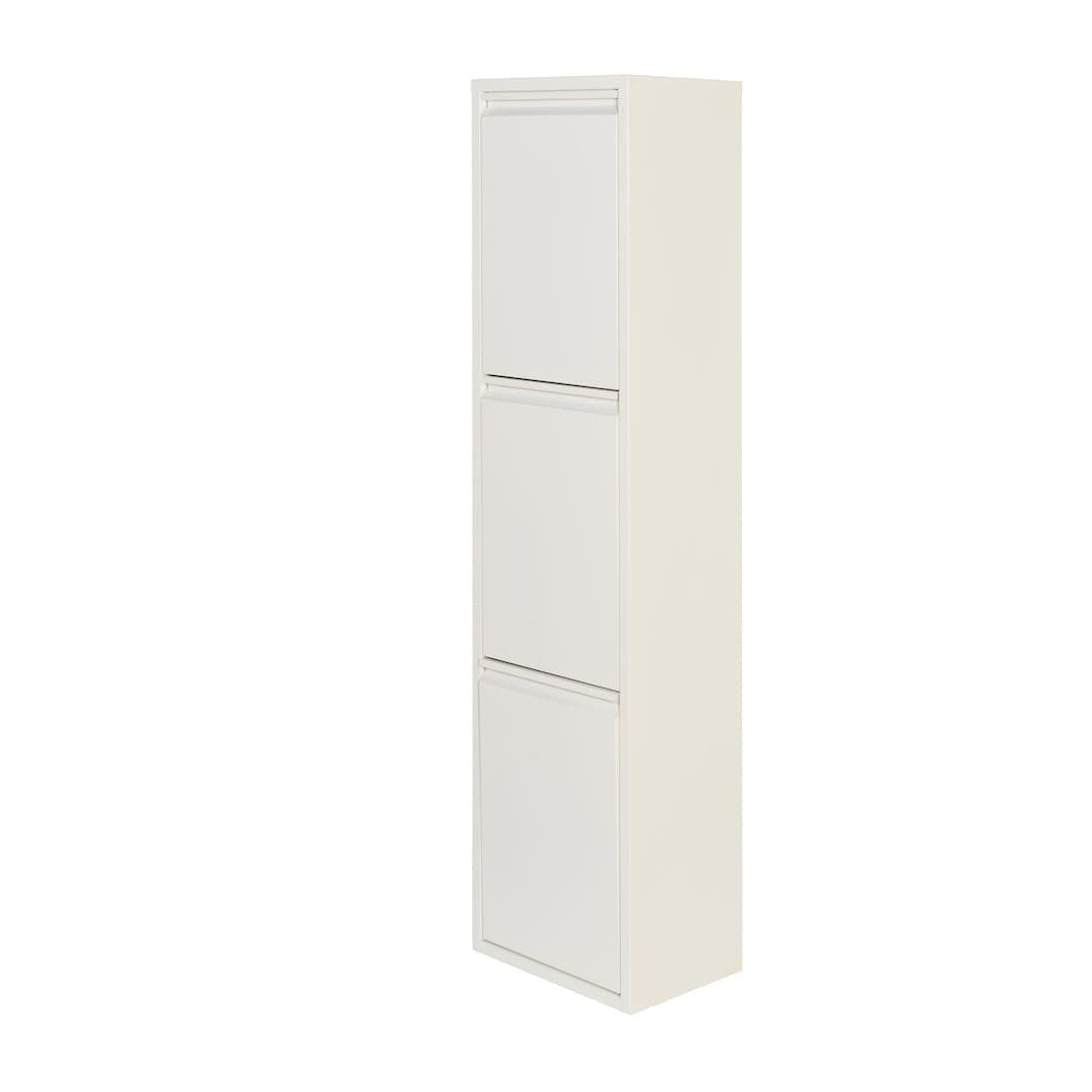 Mobile raccolta differenziata 3 ante in metallo – 34x25x136 cm - 4