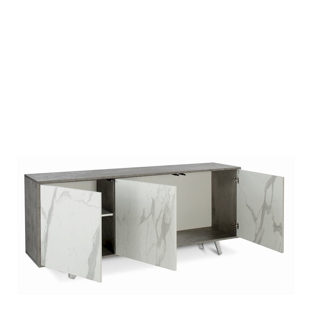 Madia 3 ante con apertura push-pull - 74 x 177 x 41 cm - 2