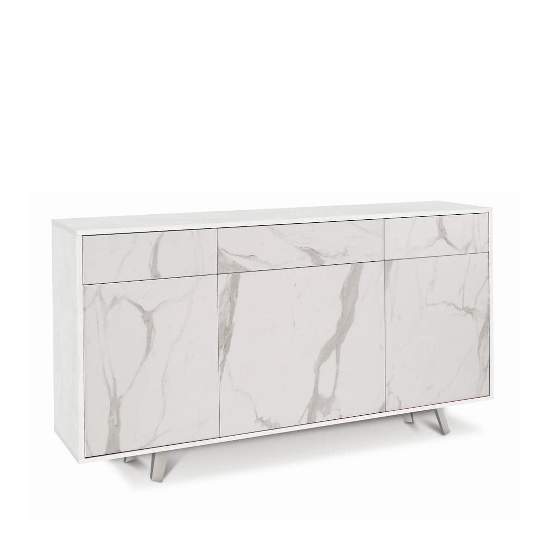 Madia moderna 3 ante con 3 cassetti push-pull – 164x41x92 cm - 31