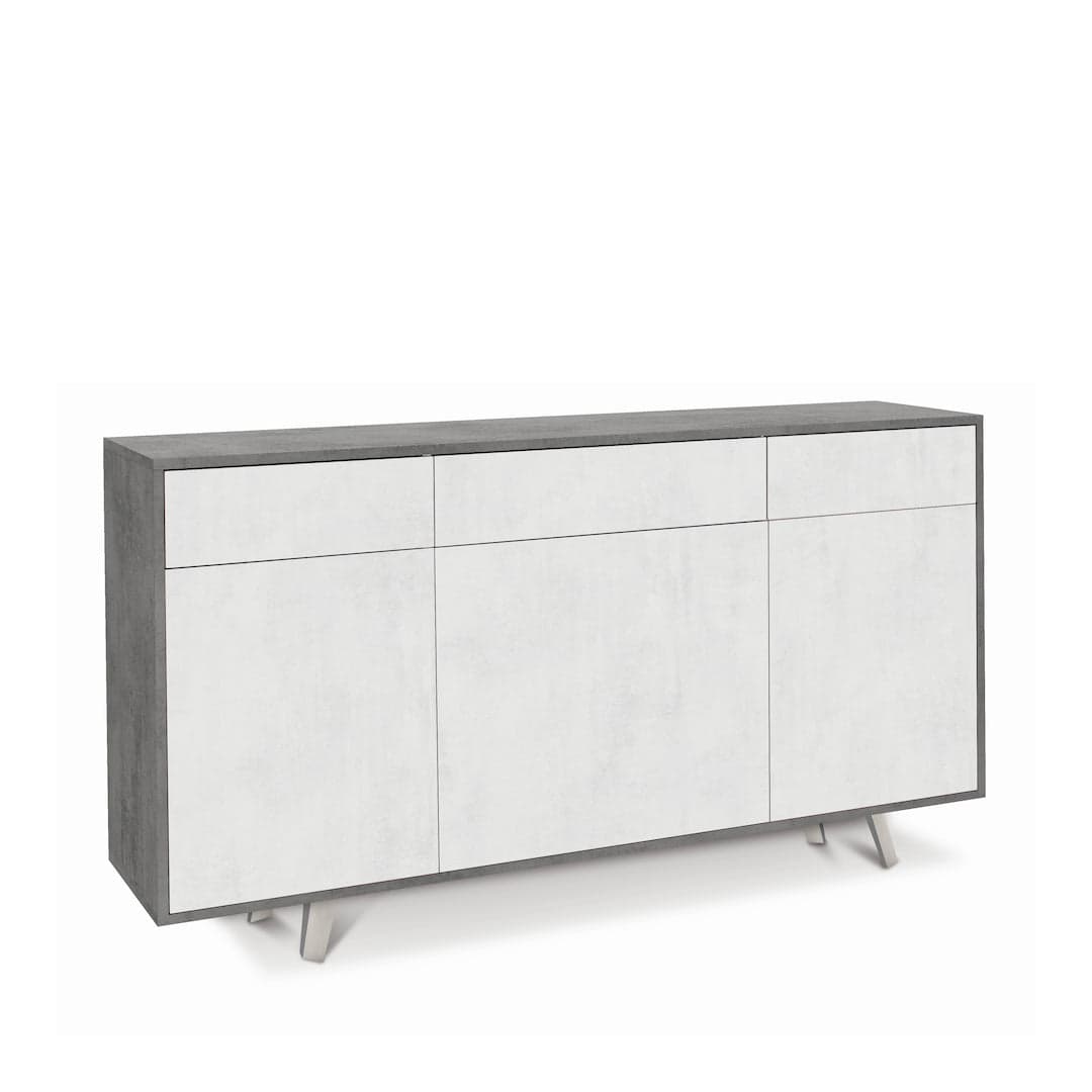 Madia moderna 3 ante con 3 cassetti push-pull – 164x41x92 cm - 23