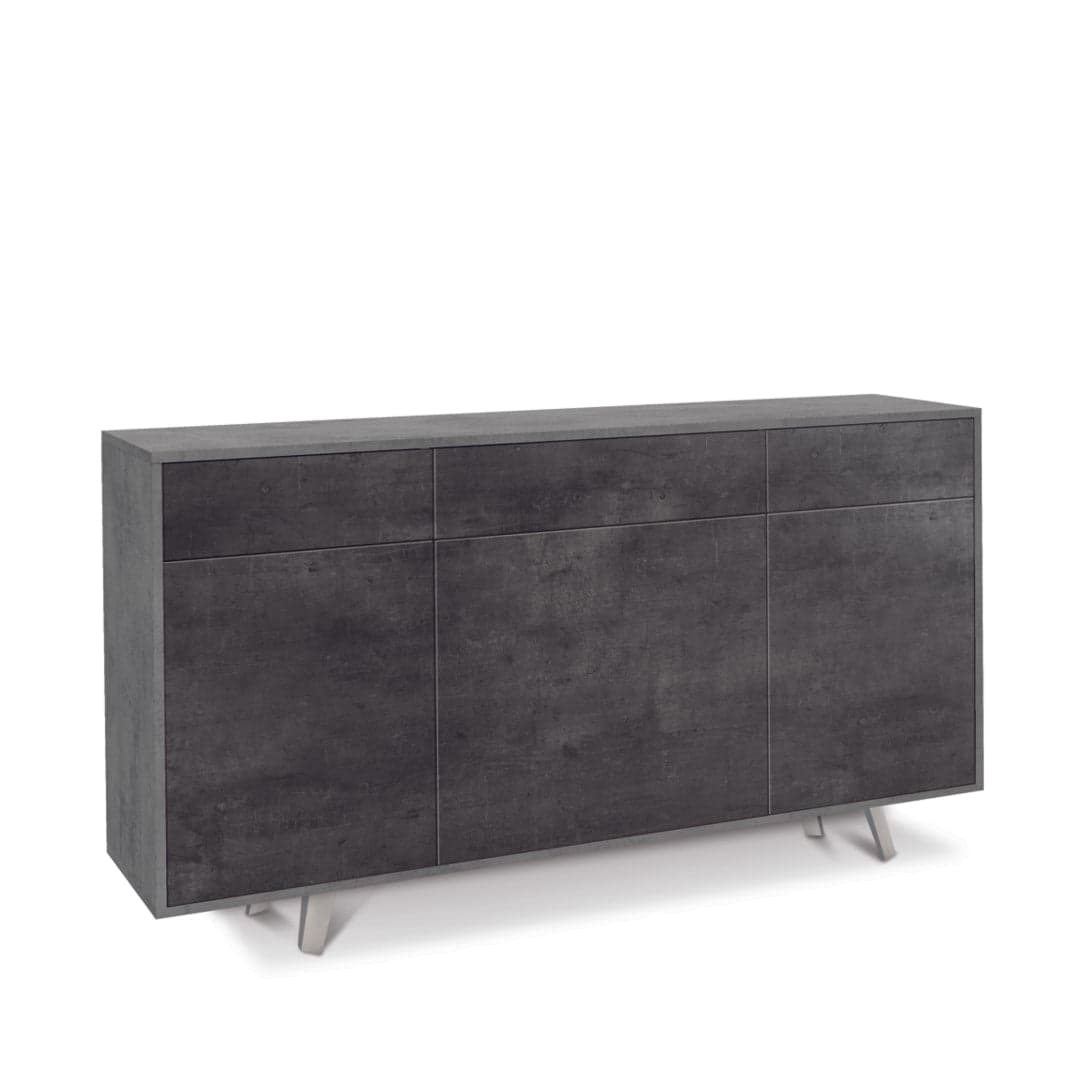 Madia moderna 3 ante con 3 cassetti push-pull – 164x41x92 cm - 22