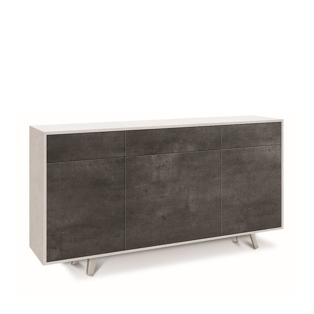 Madia moderna 3 ante con 3 cassetti push-pull – 164x41x92 cm - 32