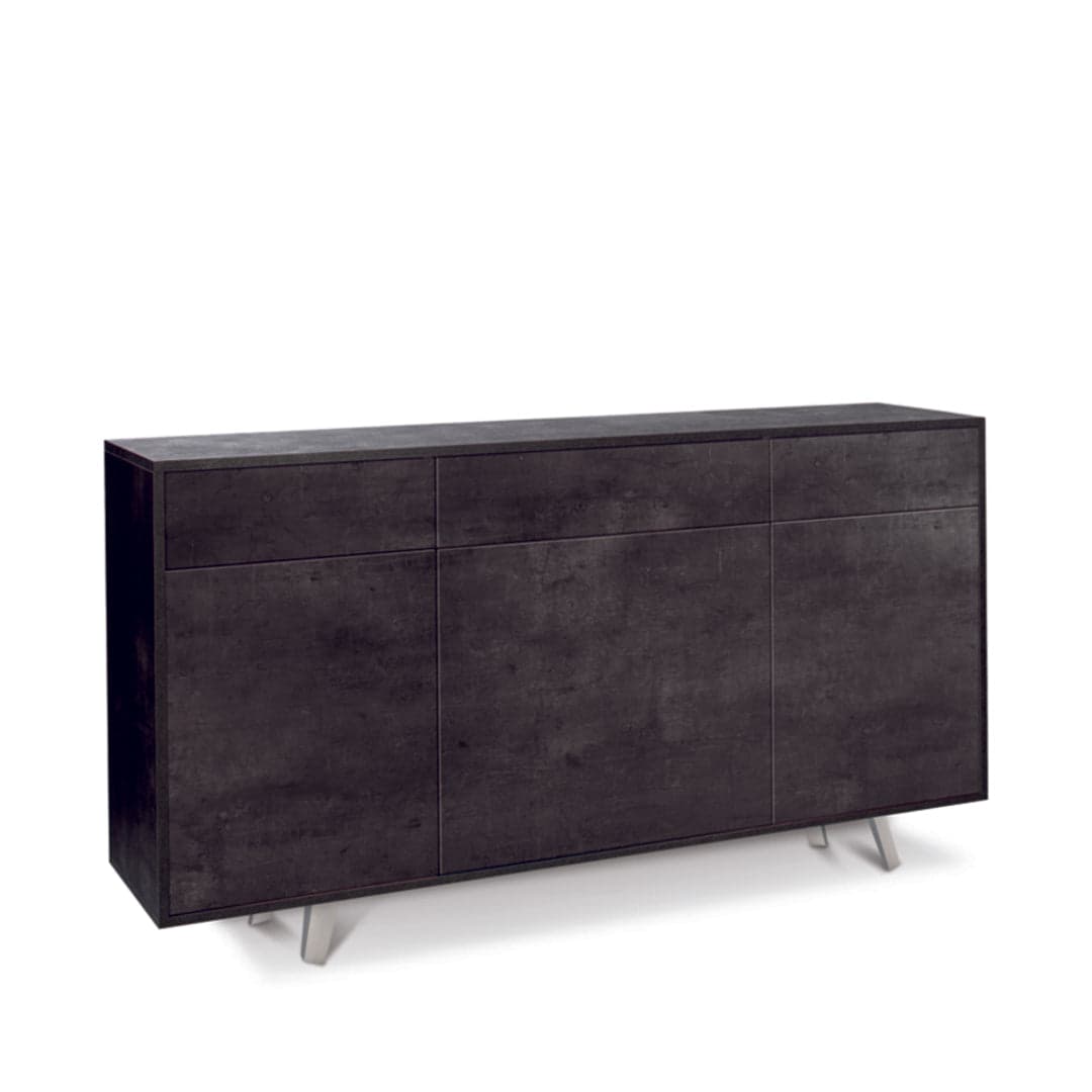 Madia moderna 3 ante con 3 cassetti push-pull – 164x41x92 cm - 26