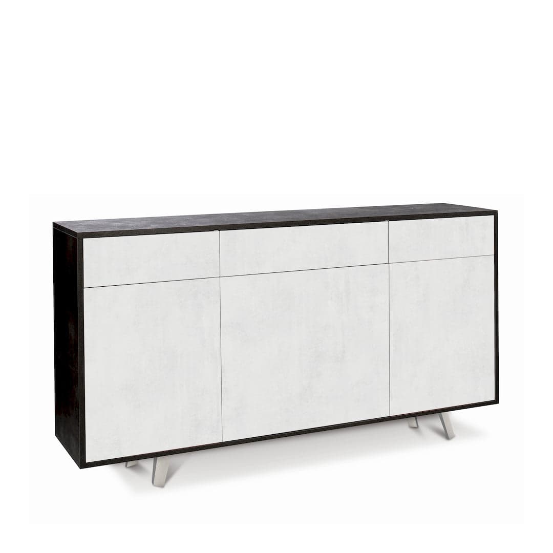 Madia moderna 3 ante con 3 cassetti push-pull – 164x41x92 cm - 27