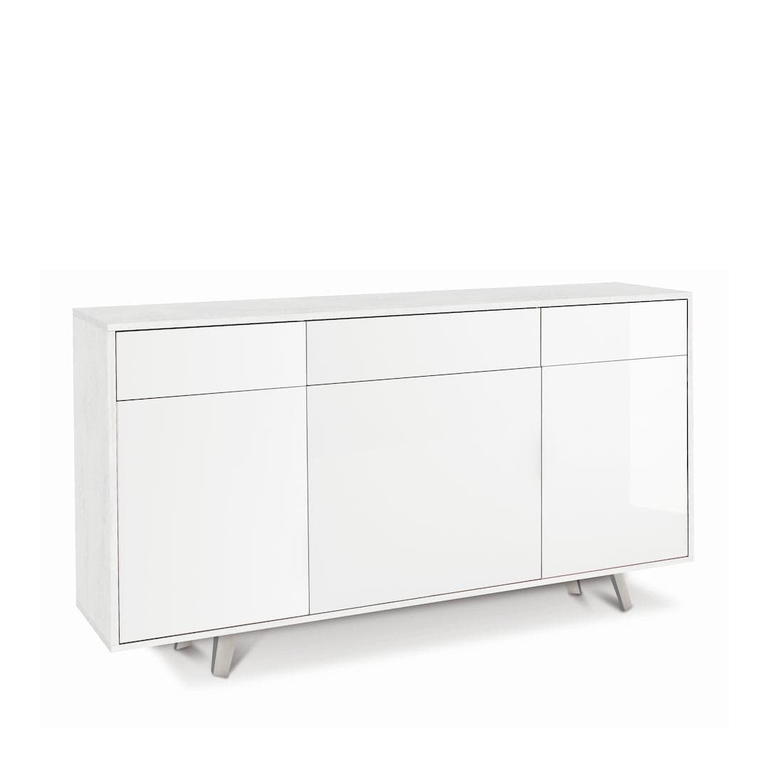 Madia moderna 3 ante con 3 cassetti push-pull – 164x41x92 cm - 15