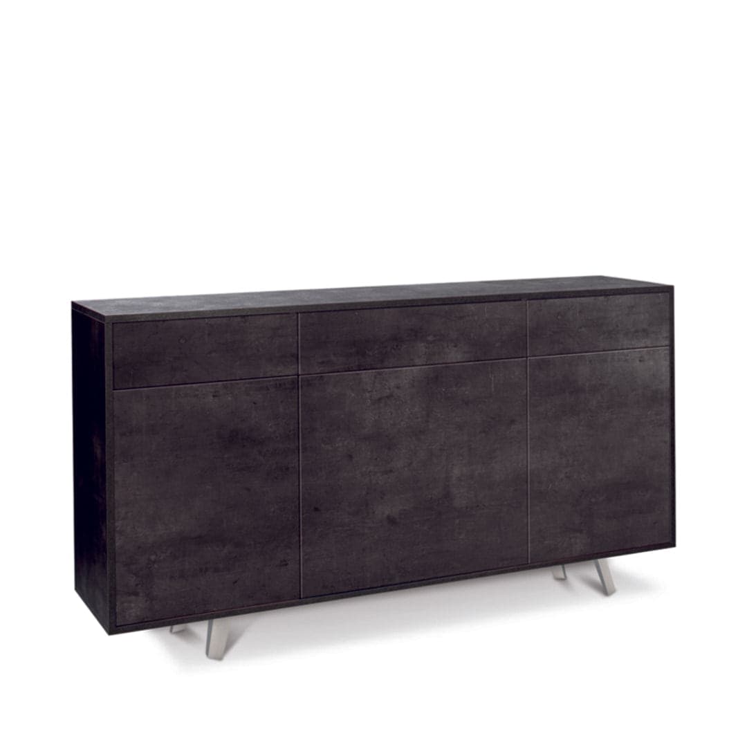 Madia moderna 3 ante con 3 cassetti push-pull – 164x41x92 cm - 9