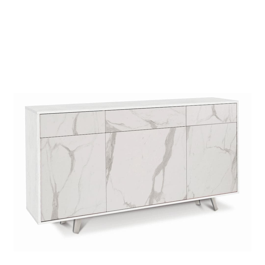 Madia moderna 3 ante con 3 cassetti push-pull – 164x41x92 cm - 10