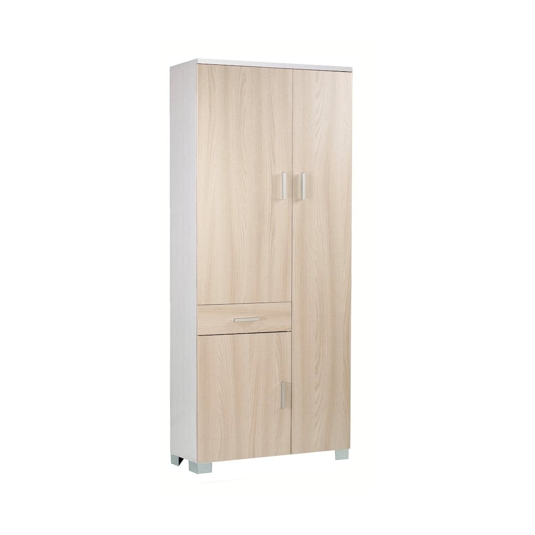 Mobile guardaroba 3 ante con 1 cassetto, finitura moderna - 77 x 34 x 179 cm - 2