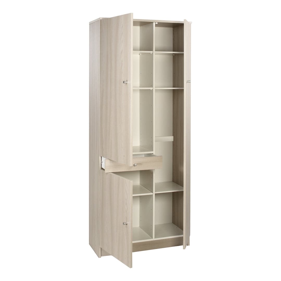Mobile a 3 ante e 1 cassetto con 6 ripiani regolabili – 77 x 34 x 183 cm - 6