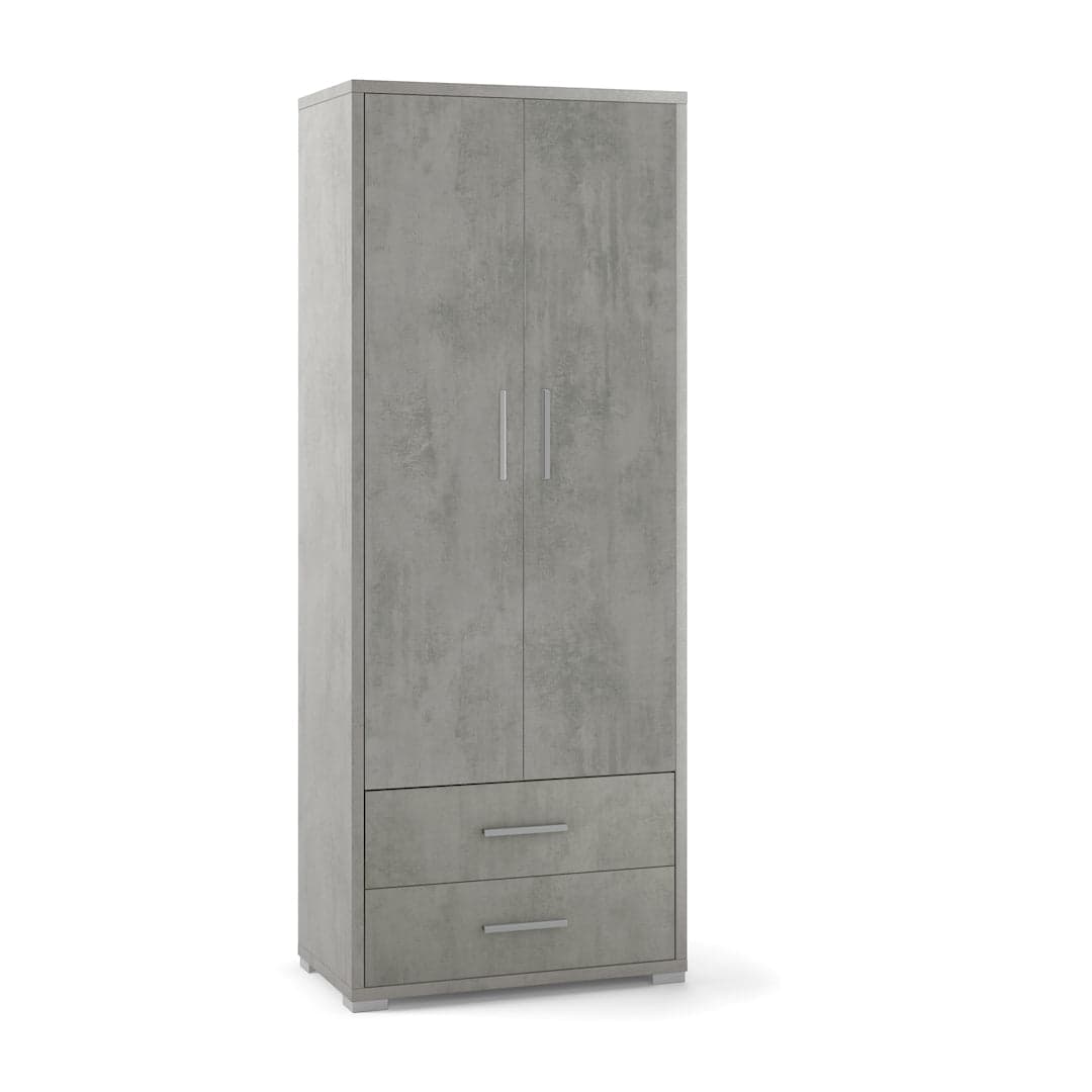 Mobile a 2 ante e 2 cassetti con ripiani fissi e regolabili – 71 x 41 x 182 cm - 11