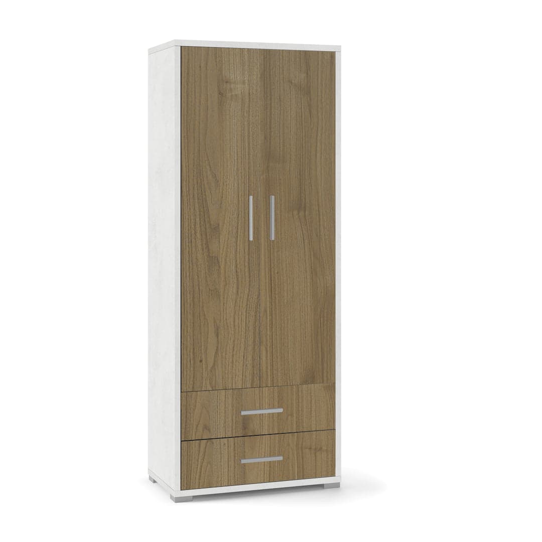 Mobile a 2 ante e 2 cassetti con ripiani fissi e regolabili – 71 x 41 x 182 cm - 17