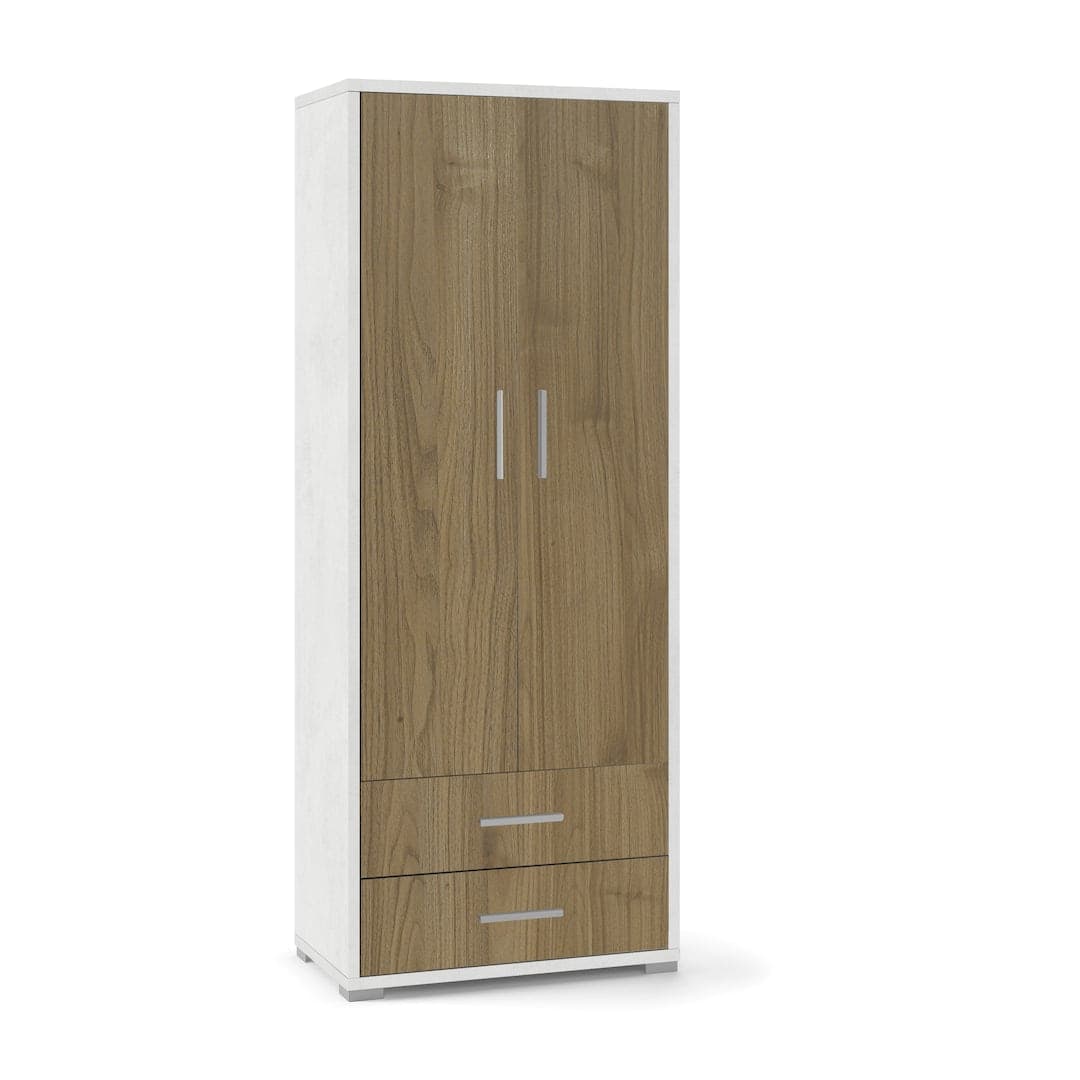Mobile a 2 ante e 2 cassetti con ripiani fissi e regolabili – 71 x 41 x 182 cm - 7