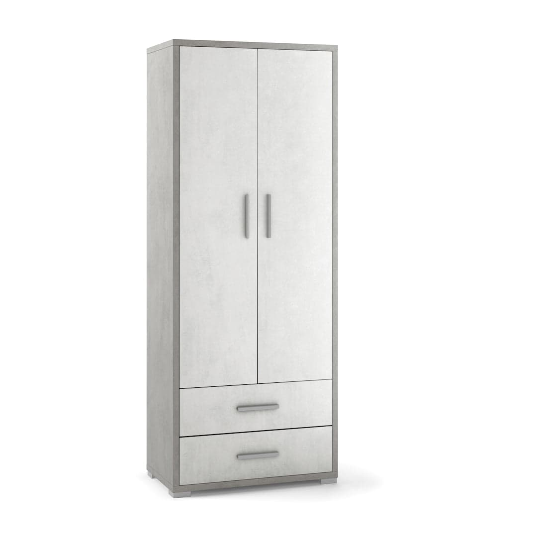 Armadio a due ante con due cassetti dal design moderno - 182 x 71 x 41 cm - 2