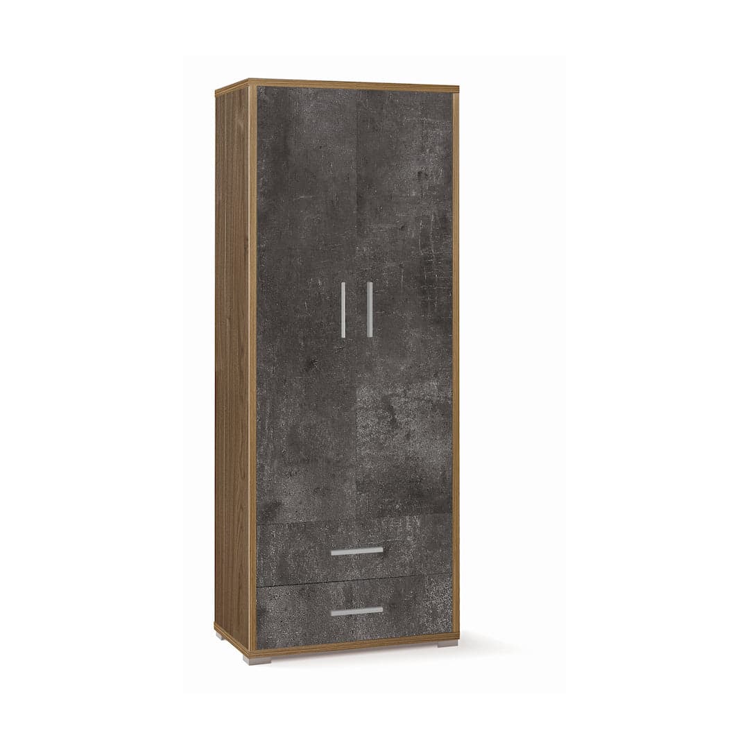 Armadio a due ante con due cassetti dal design moderno - 182 x 71 x 41 cm - 4
