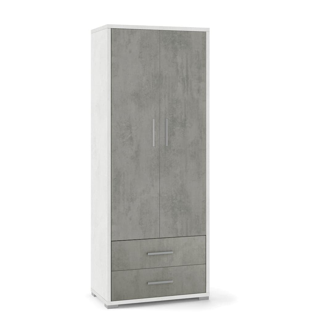 Armadio a due ante con due cassetti dal design moderno - 182 x 71 x 41 cm - 6
