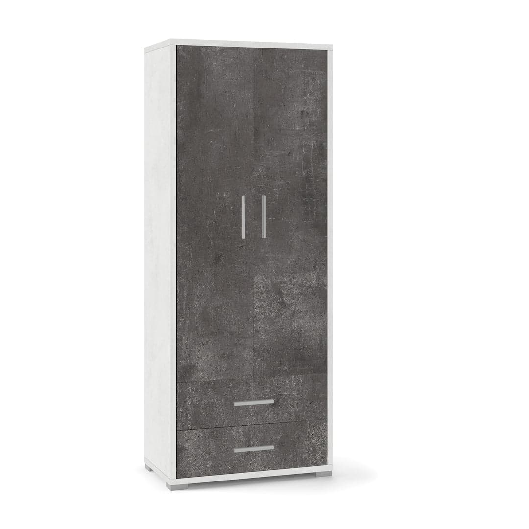 Armadio a due ante con due cassetti dal design moderno - 182 x 71 x 41 cm - 8