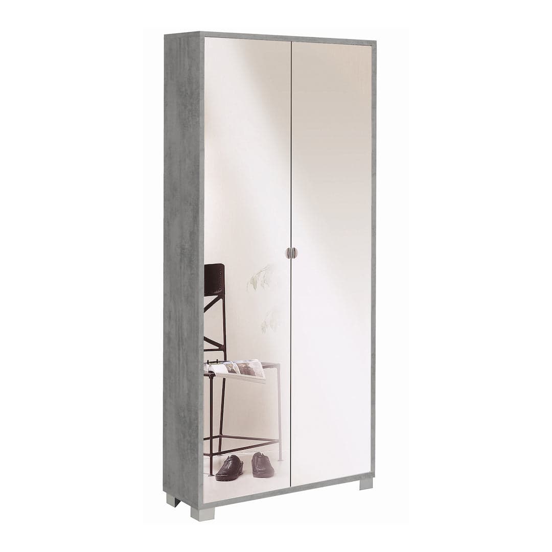 Mobile portascarpe a 2 ante specchiate con 10 griglie – 83 x 29 x 190 cm - 7