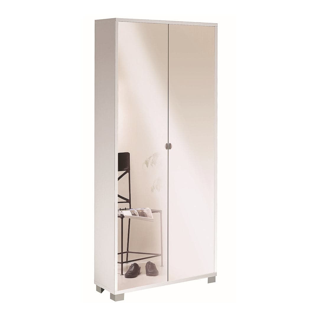 Mobile portascarpe a 2 ante specchiate con 10 griglie – 83 x 29 x 190 cm - 6
