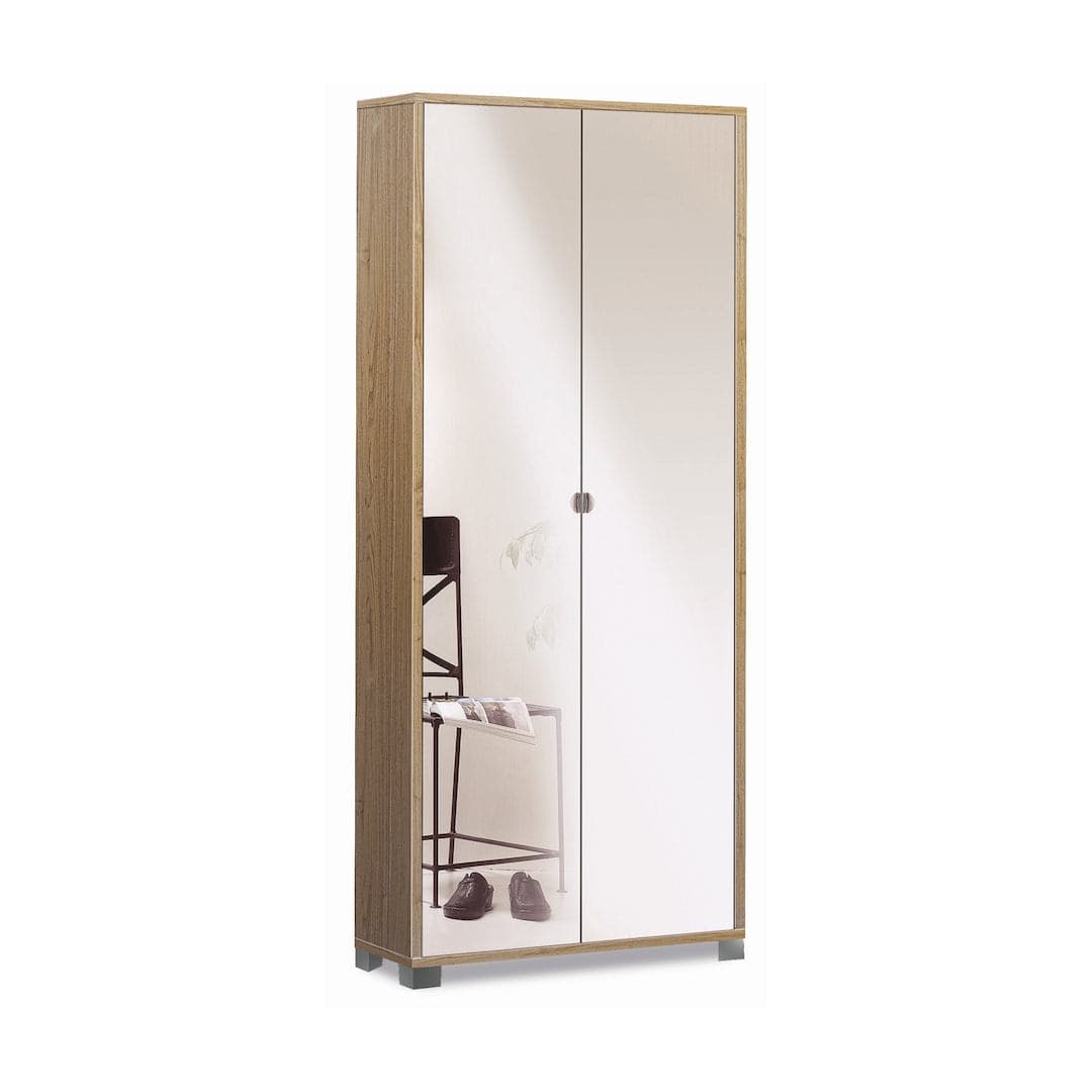 Mobile portascarpe a 2 ante specchiate con 10 griglie – 83 x 29 x 190 cm - 3